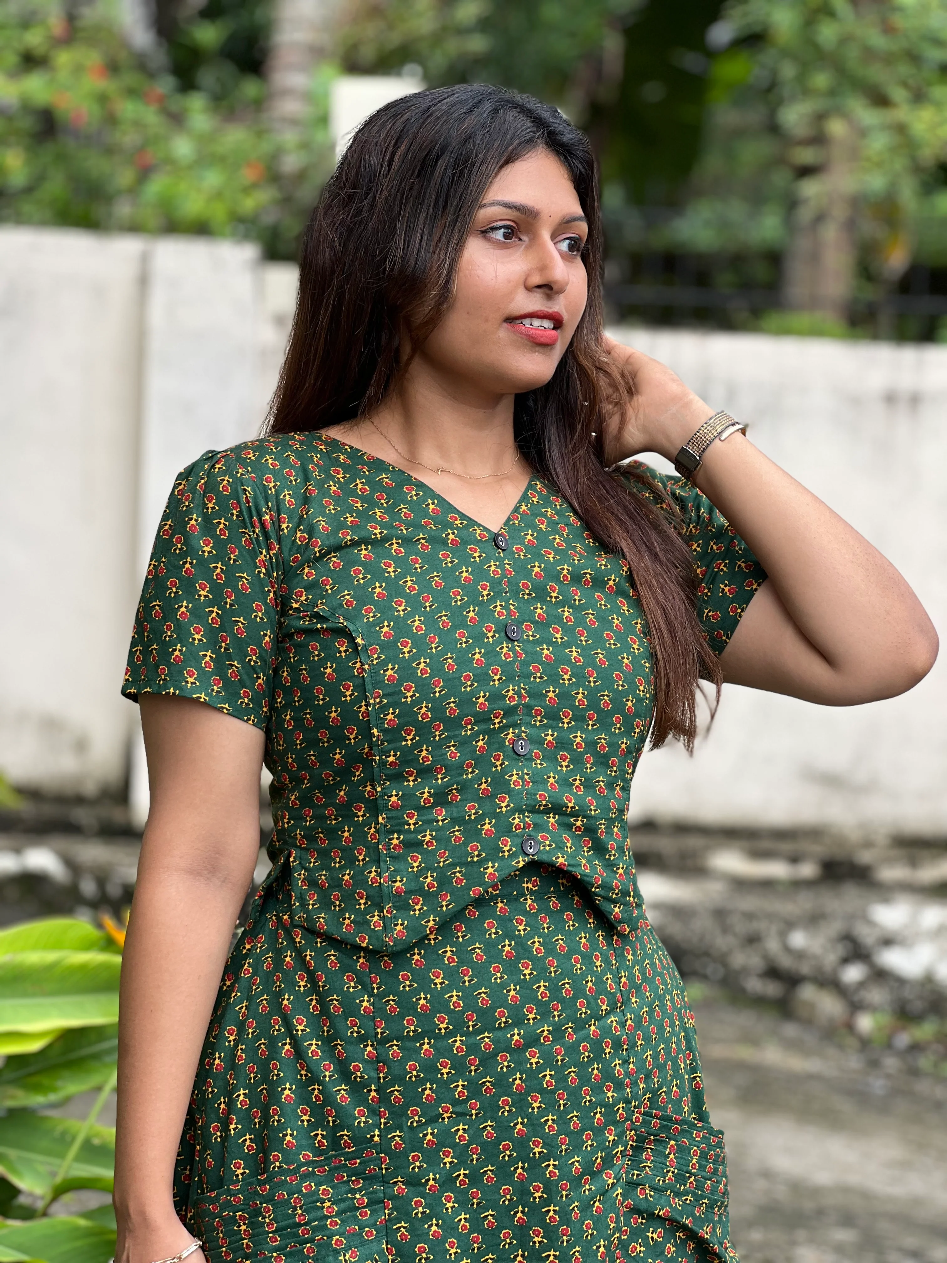 Olive Vest and Skirt - Image 5