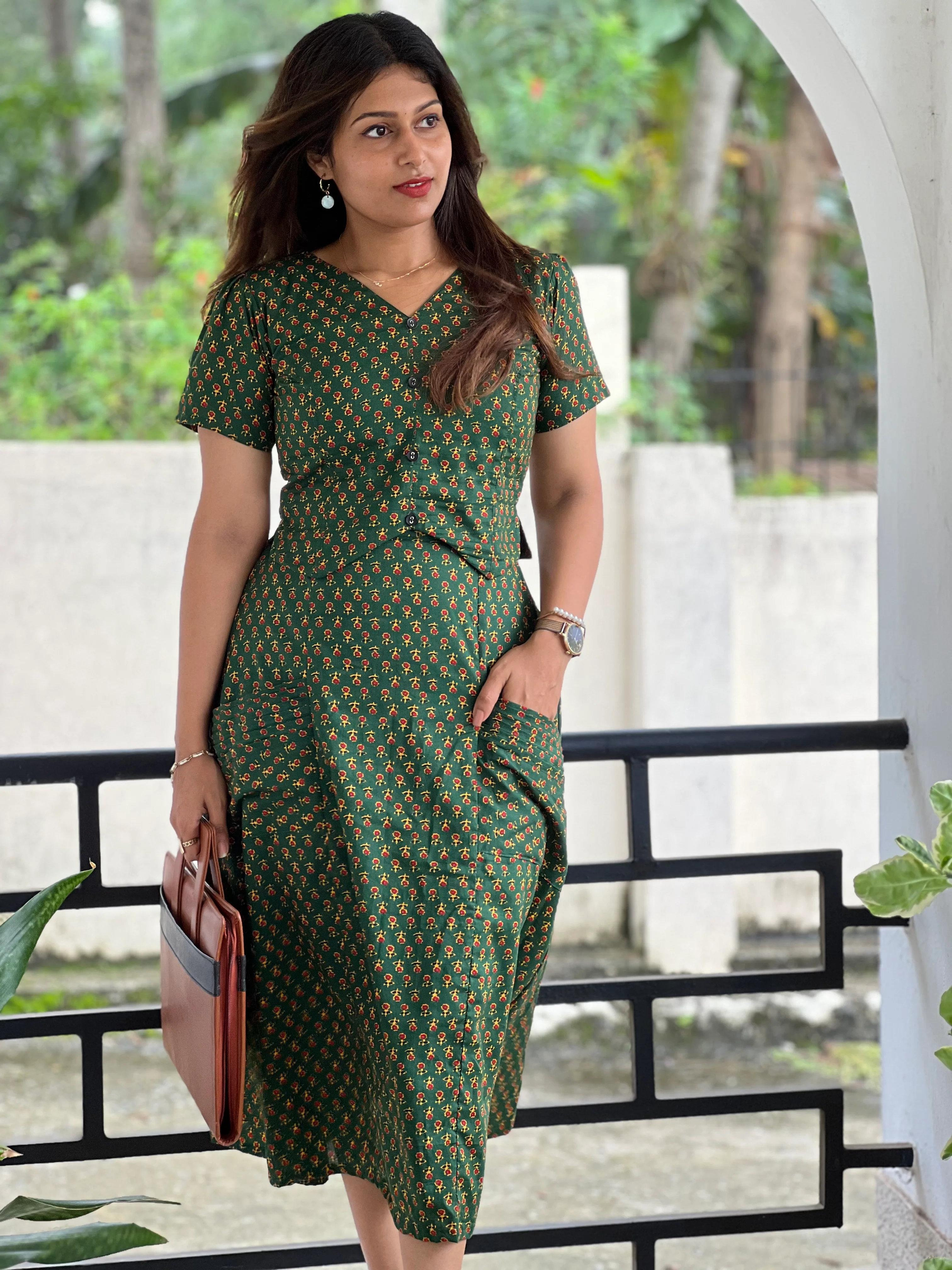 Olive Vest and Skirt - Image 8