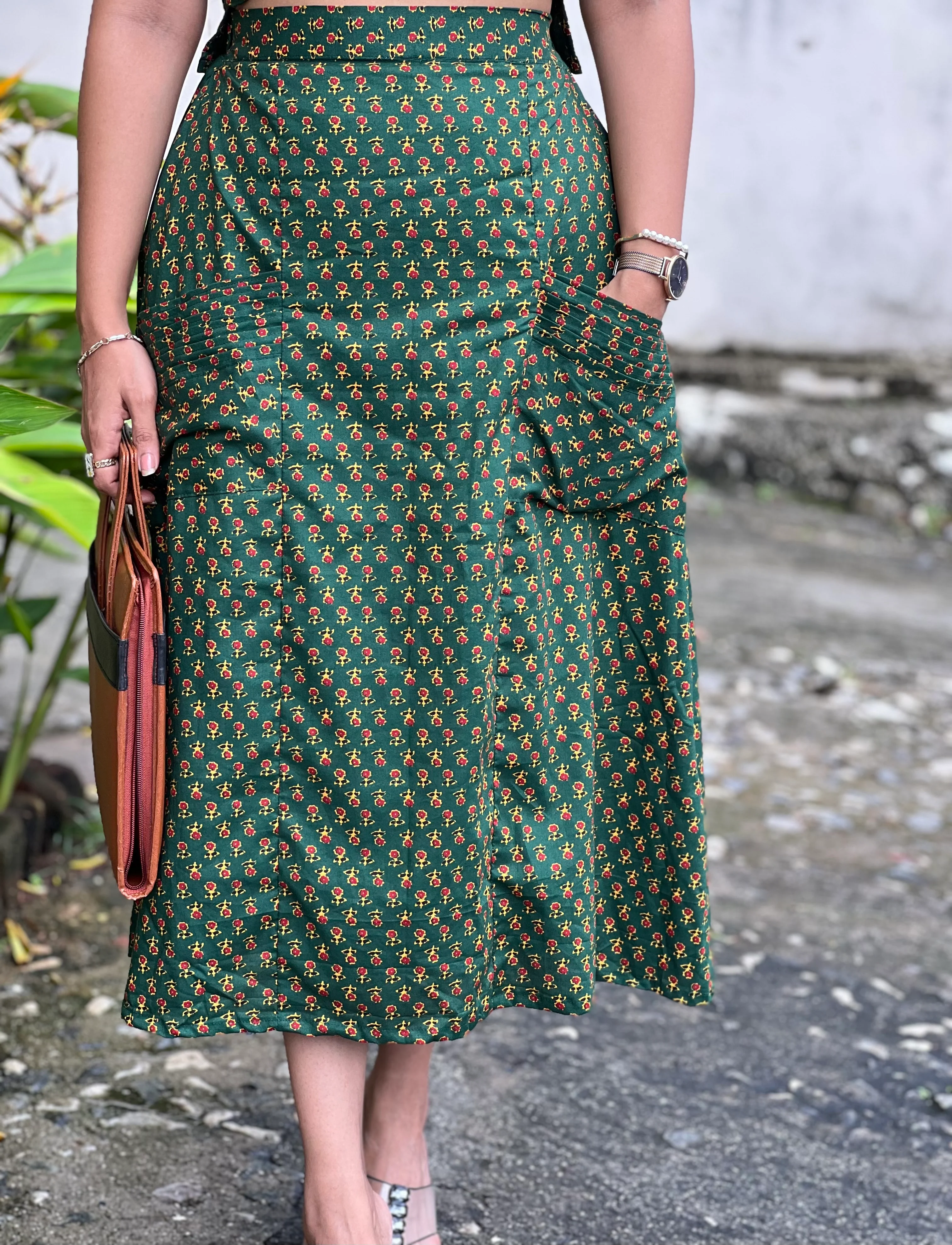 Olive Vest and Skirt - Image 9